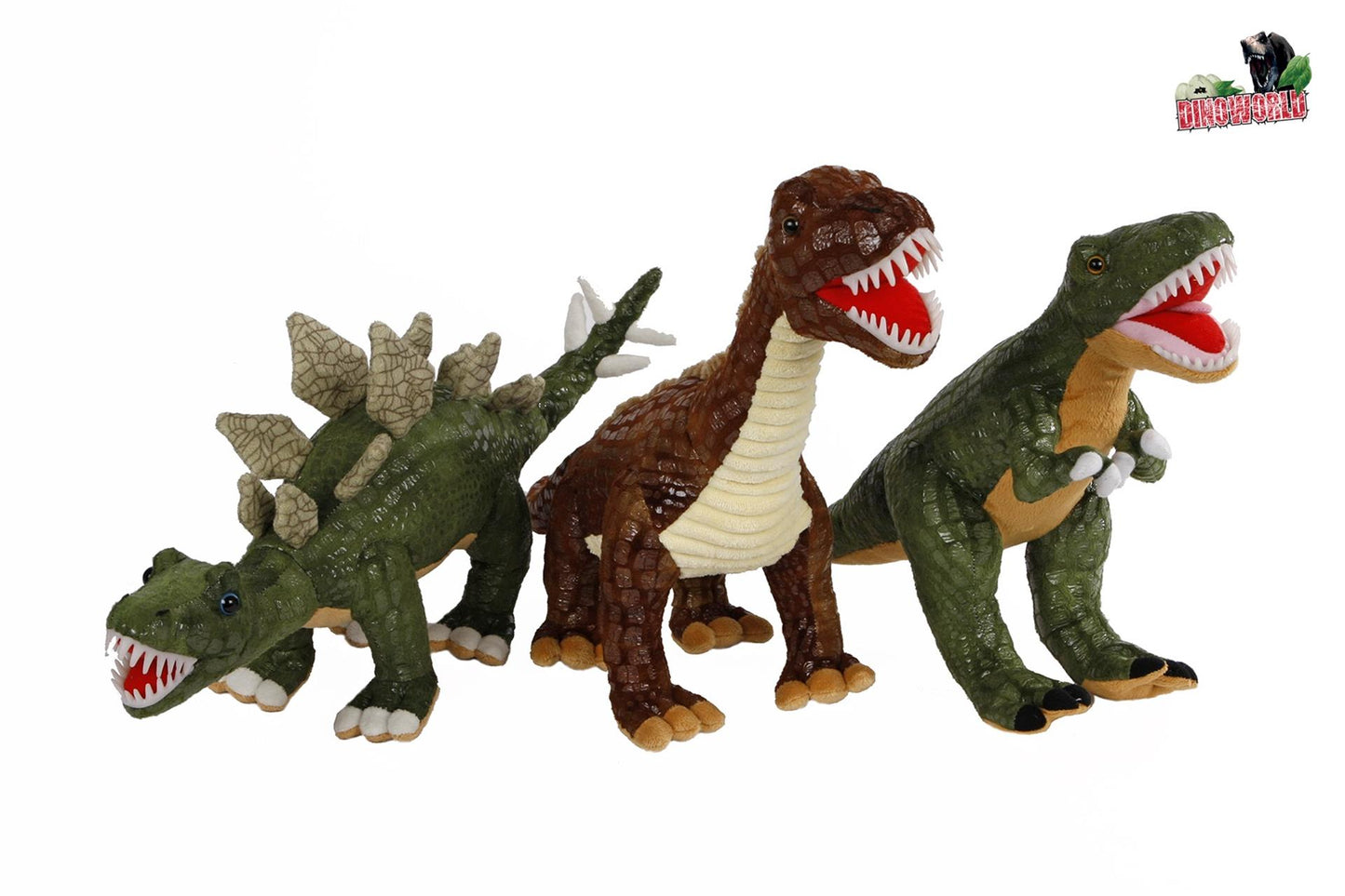 Dinoworld dinosaurus pluche met plastic tanden 50-60cm