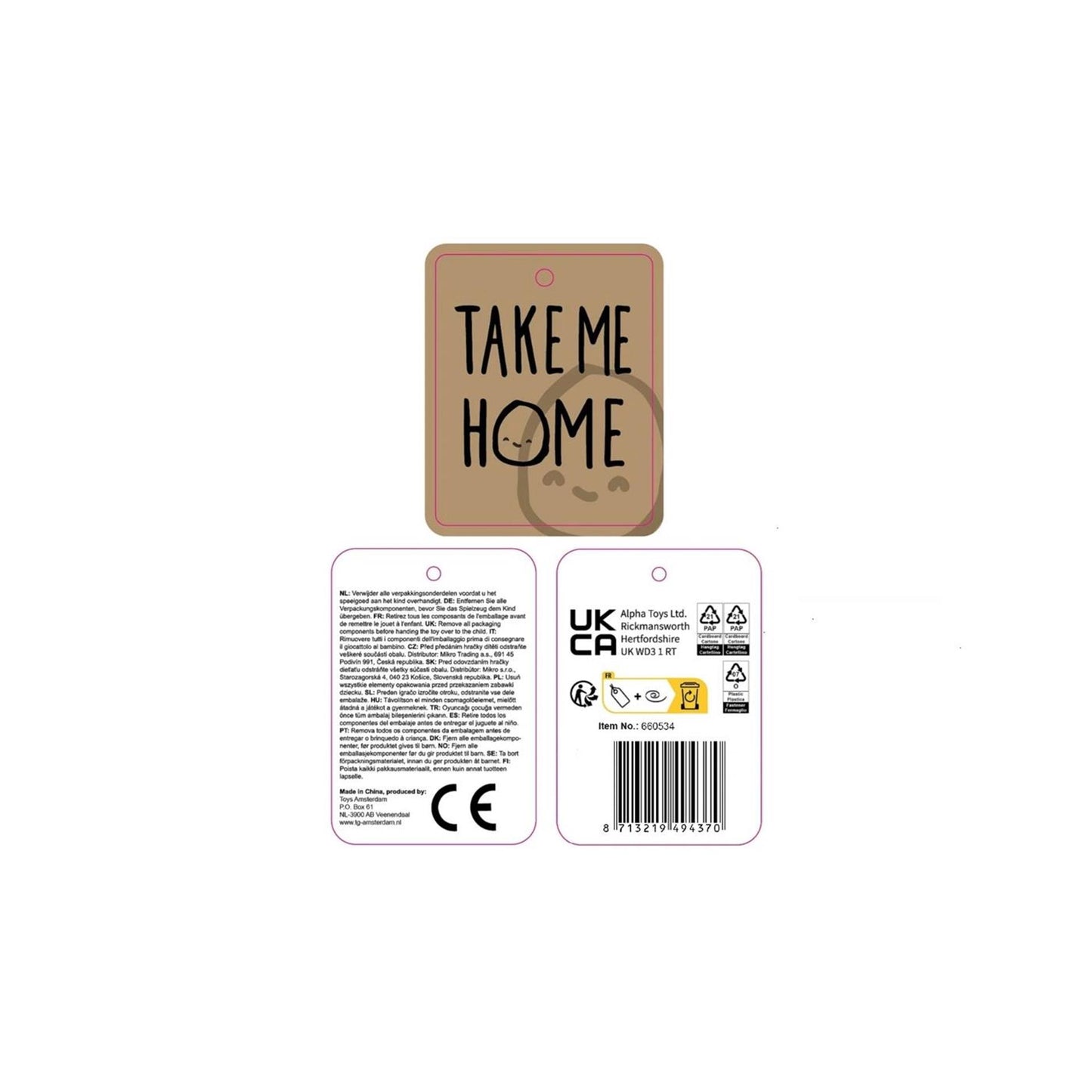 Take me home konijn pluche 60cm