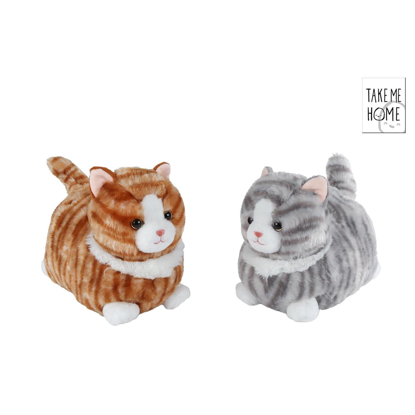 Take me home poes liggend pluche 25cm 2 assorti