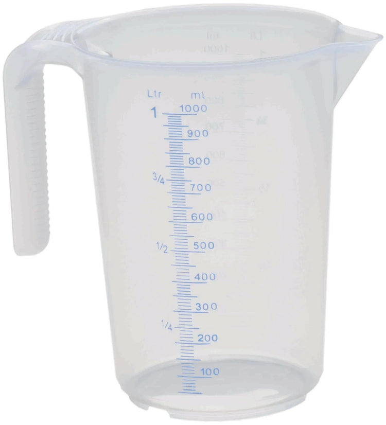 Südpfalzwerkstatt maatbeker measuring cup 2 scales 1l transparent, stackable