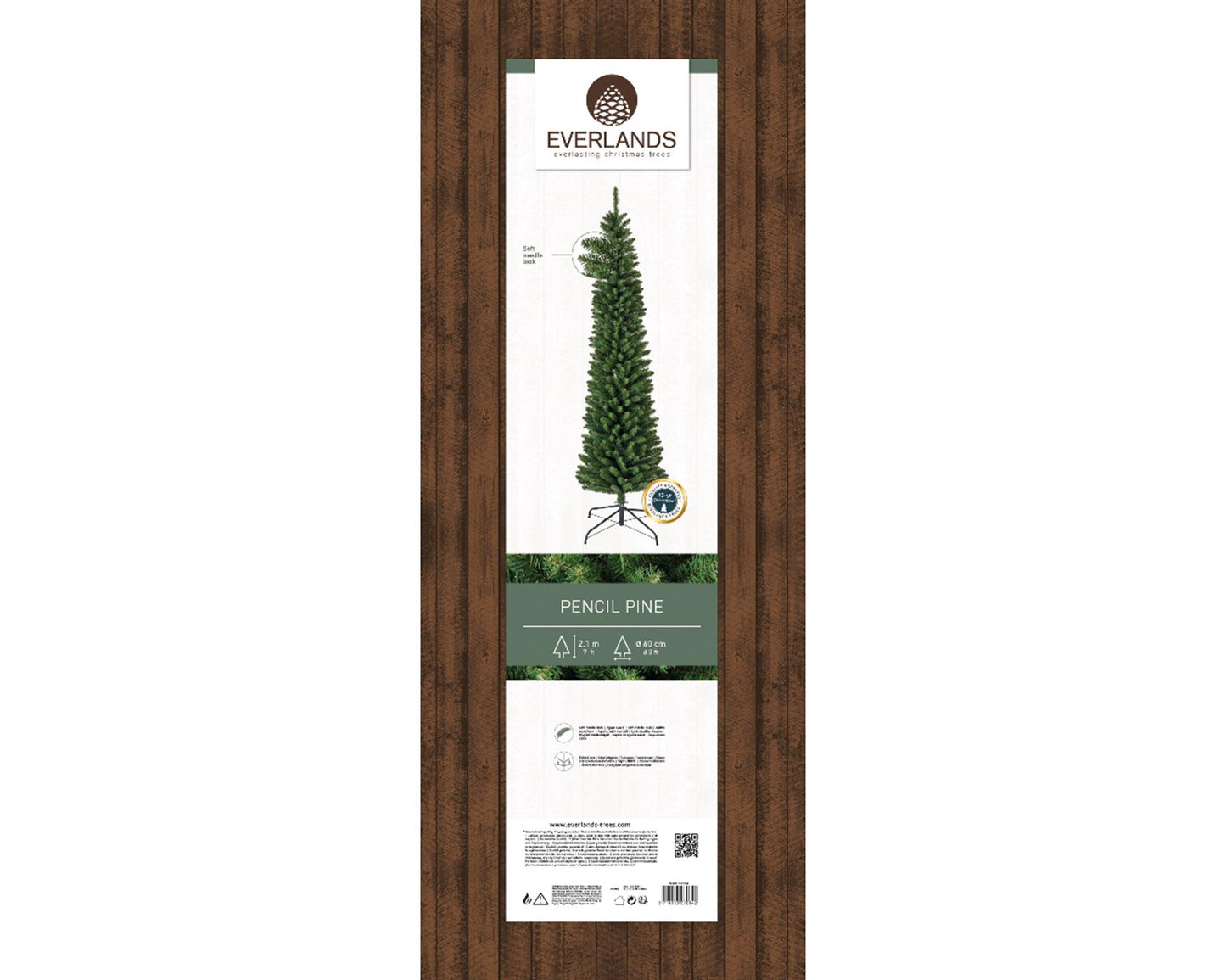 Decoris everlands kunstkerstboom pencil pine h210cm diameter 60cm