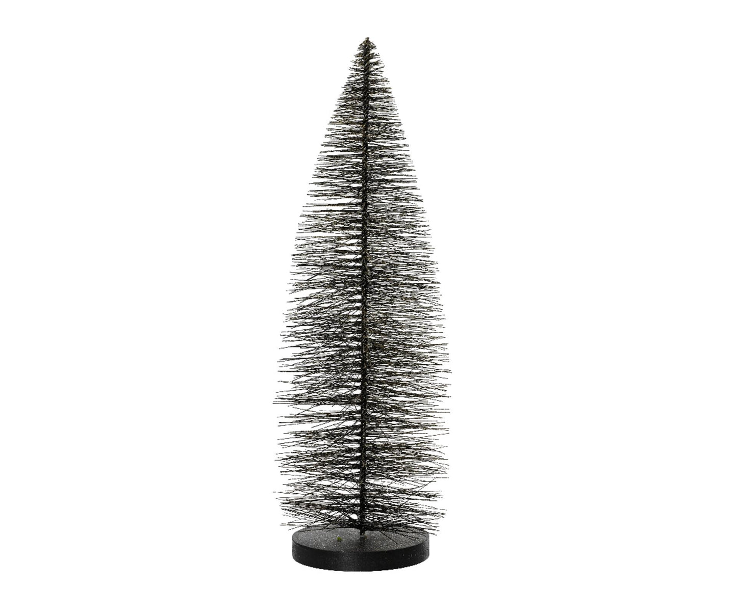 Decoris decoratief kerstboom brush zwart dia.11x30cm