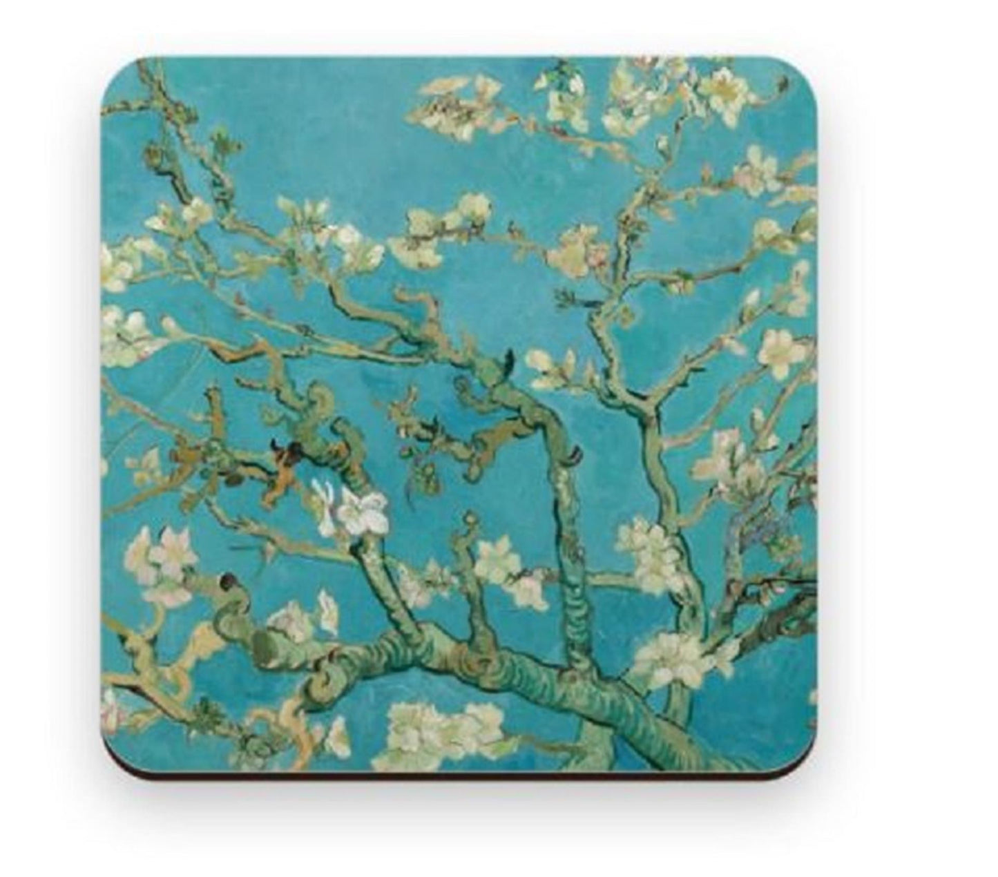 Onderzetter van gogh almond blossom 9,5x9,5cm