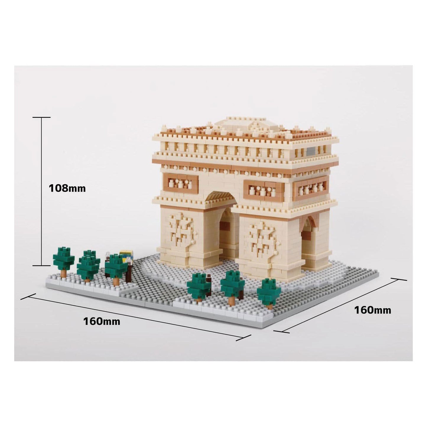 Bandai nanoblock bouwset arc de triomphe deluxe - 1560st.