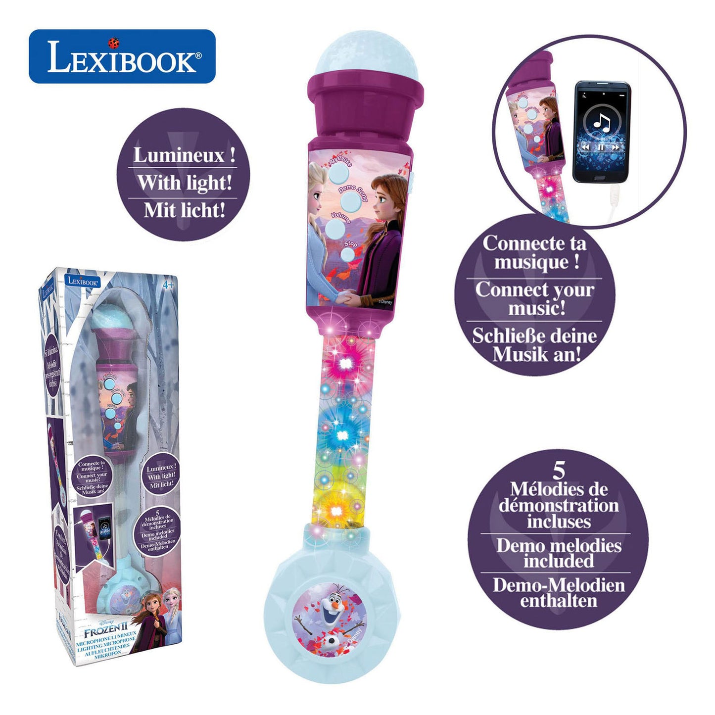 Disney frozen karaoke microfoon met licht en luidspreker