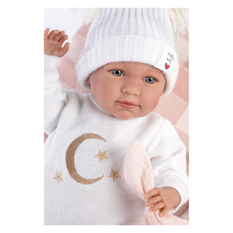 Mimi soft body babypop met geluid 42 cm maan