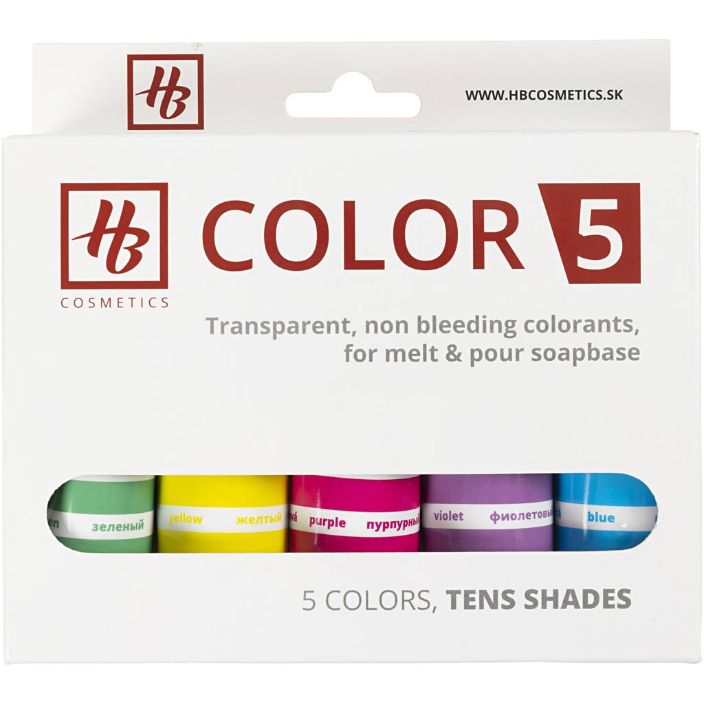 Creativ company zeepverf kleur, 5x30gr
