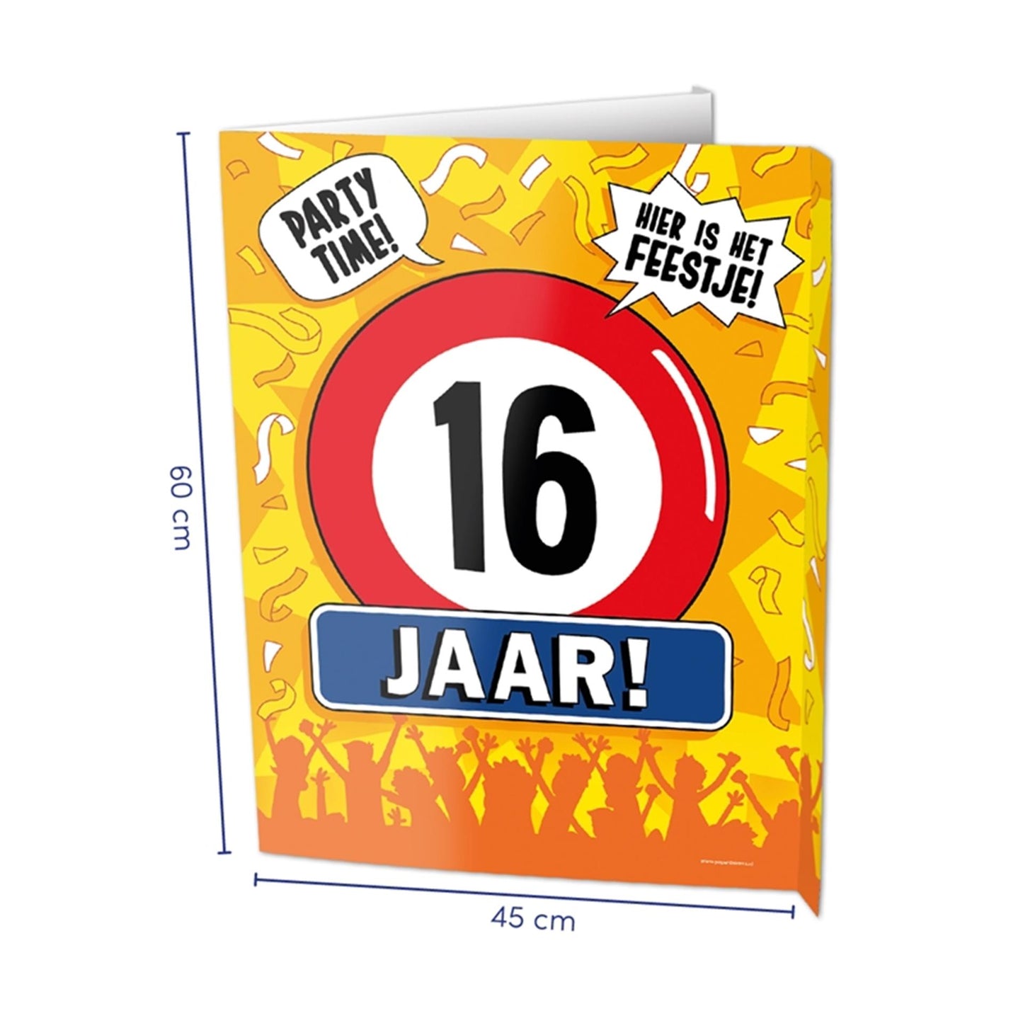 Paperdreams window signs - 16 jaar 60x45cm