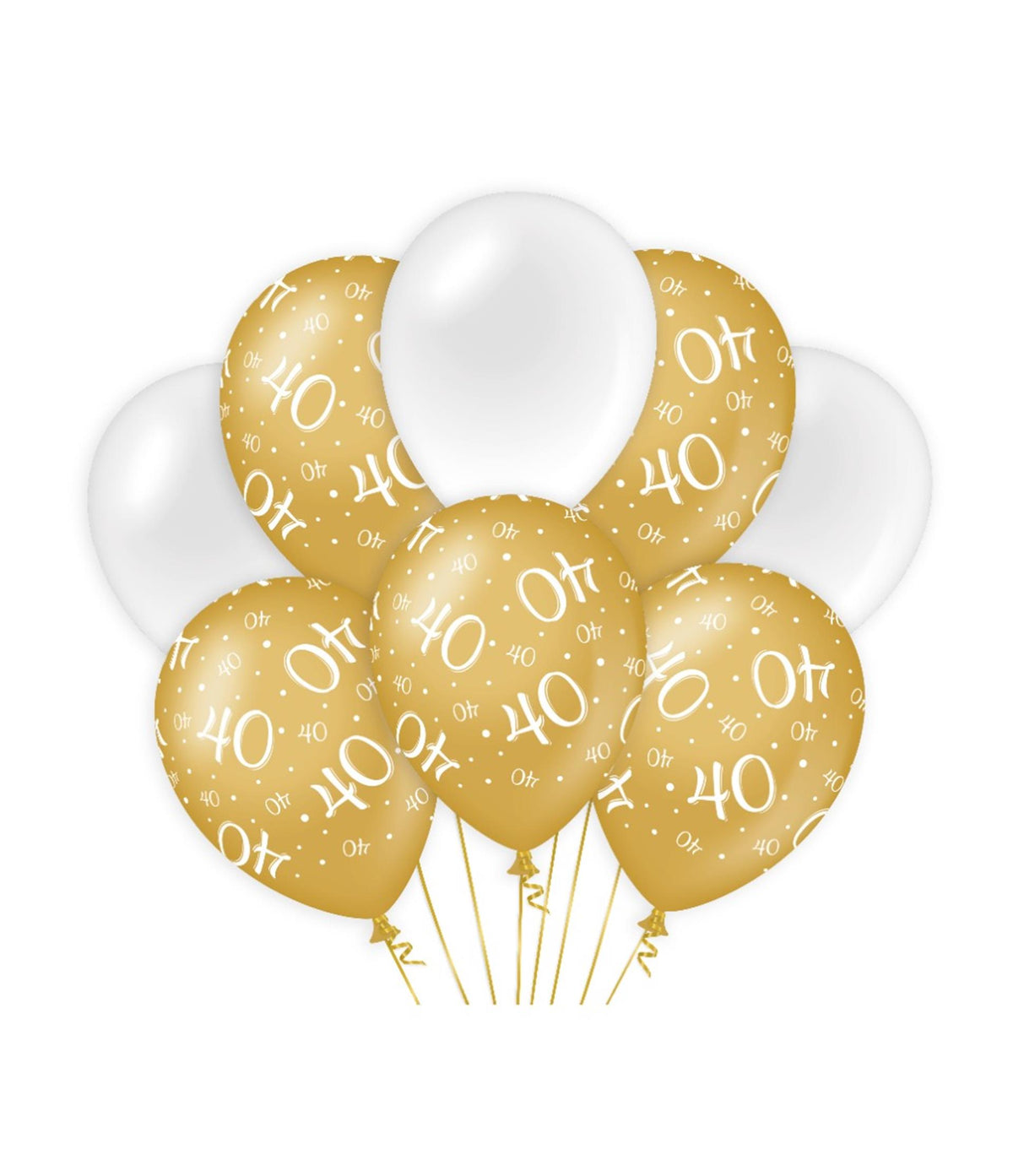 Paperdreams decoratie ballonnen goud wit - 40