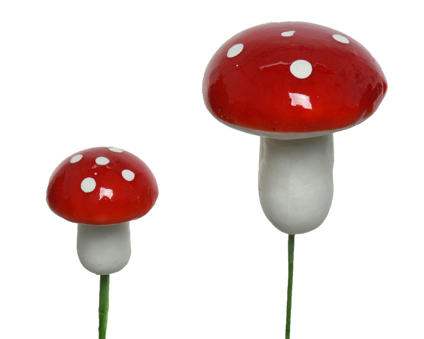 Decoris paddenstoel foam op steker groot 4x3cm of klein 2,5cm