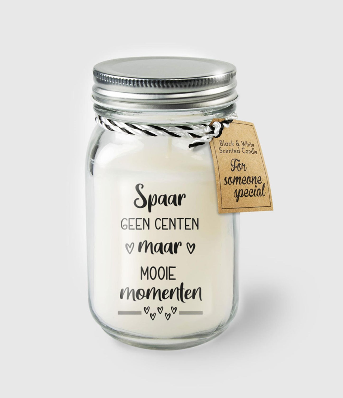 Paperdreams black white scented candles - spaar geen centen