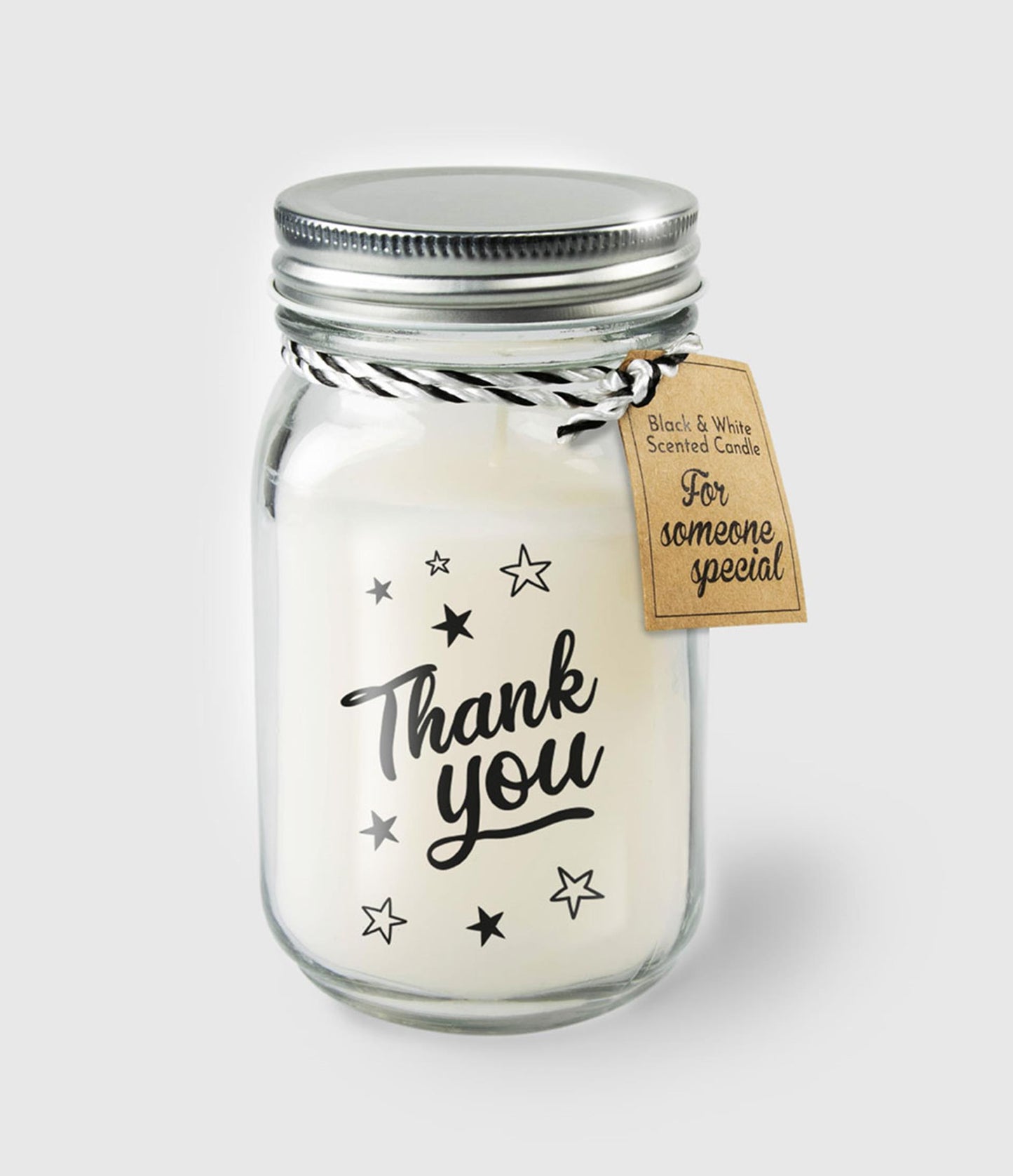 Paperdreams black white scented candles - thank you