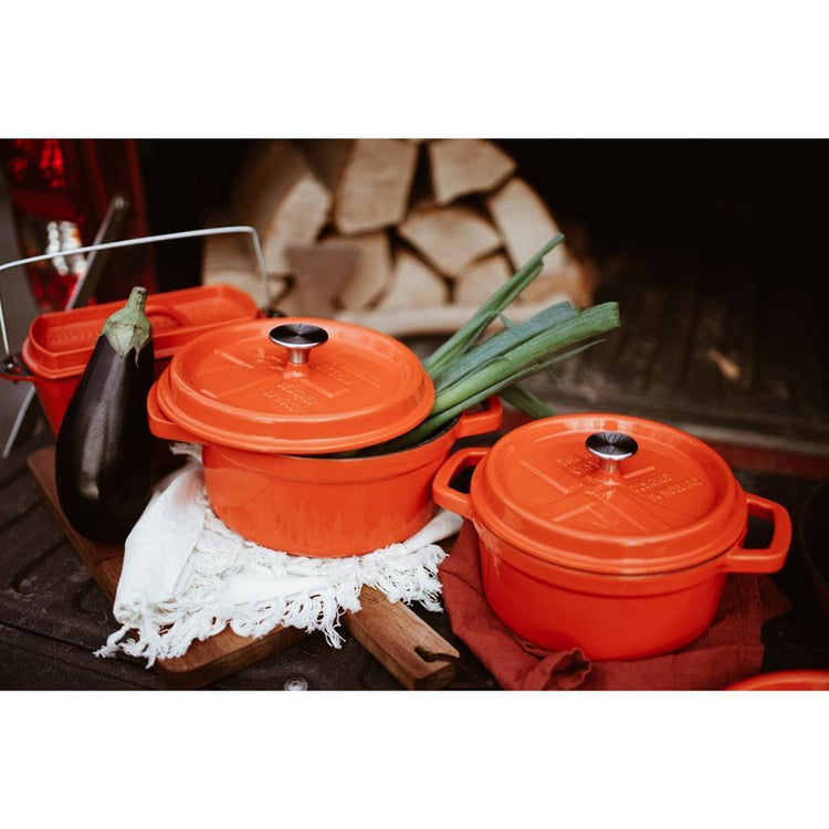 Solinger the windmill premium gietijzeren braadpan 2.5l oranje emaille