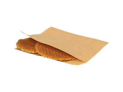 Shoarma grill zakje 15 x 15 cm bruin kraft (2000 stuks)