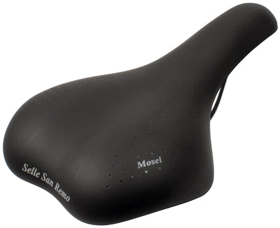 Selle san remo fietszadel mosel voor stads- trekkingfietsen - zwart (werkplaatsverpakking)