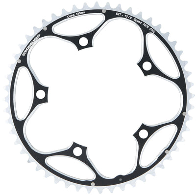 Stronglight kettingblad zircal 7075 t6 chainring 7075t6 black 130 mm lochkr. 52z.