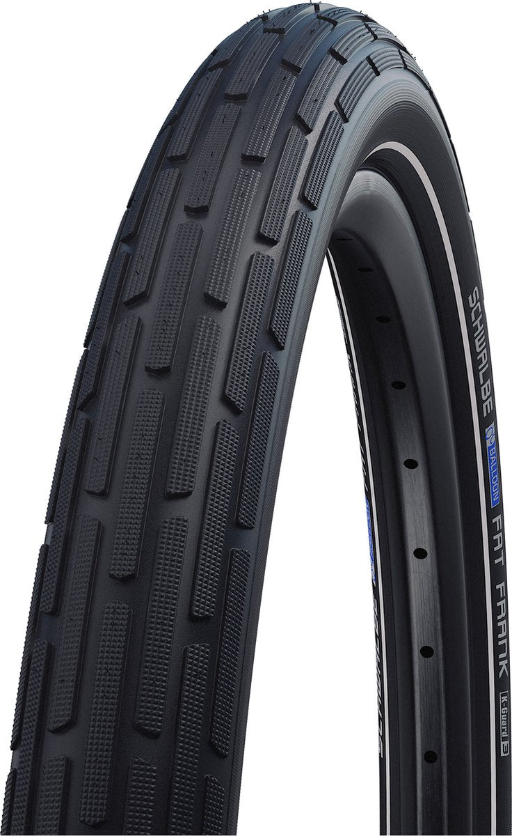 Schwalbe buitenband fat frank k-guard twinskin 28 x 2.00 50-622 mm - zwart met reflecterende rand