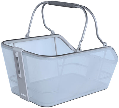 Basil fietsmand cento tech fiber nordlicht mik 21 liter 39 x 24 x 15 cm blauw zilver