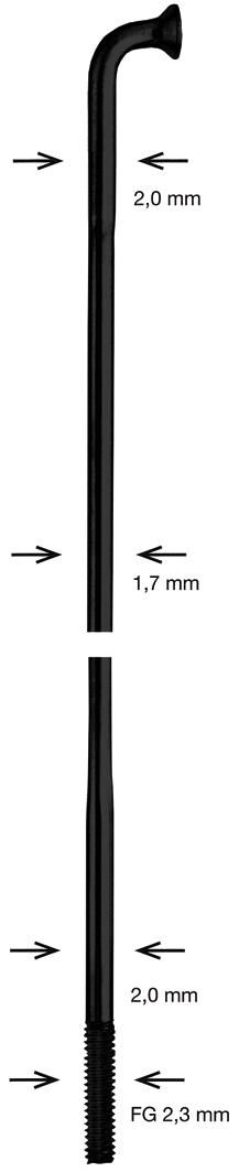 Alpina spaak spoke sst db 2x1,7x2mm 258mm b