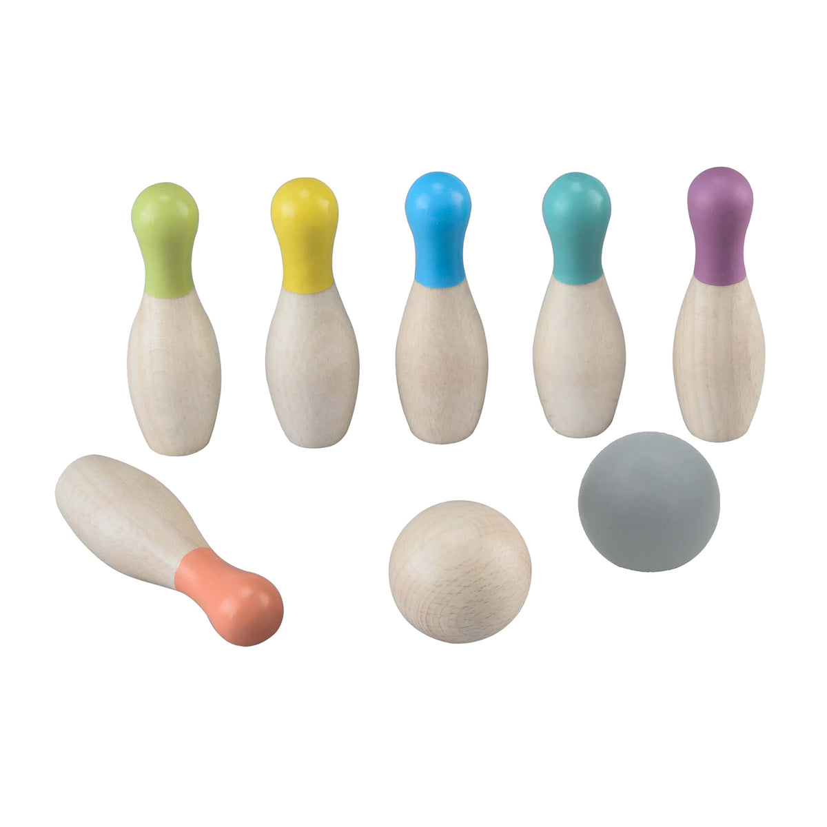 Houten kinder bowlingset - bright