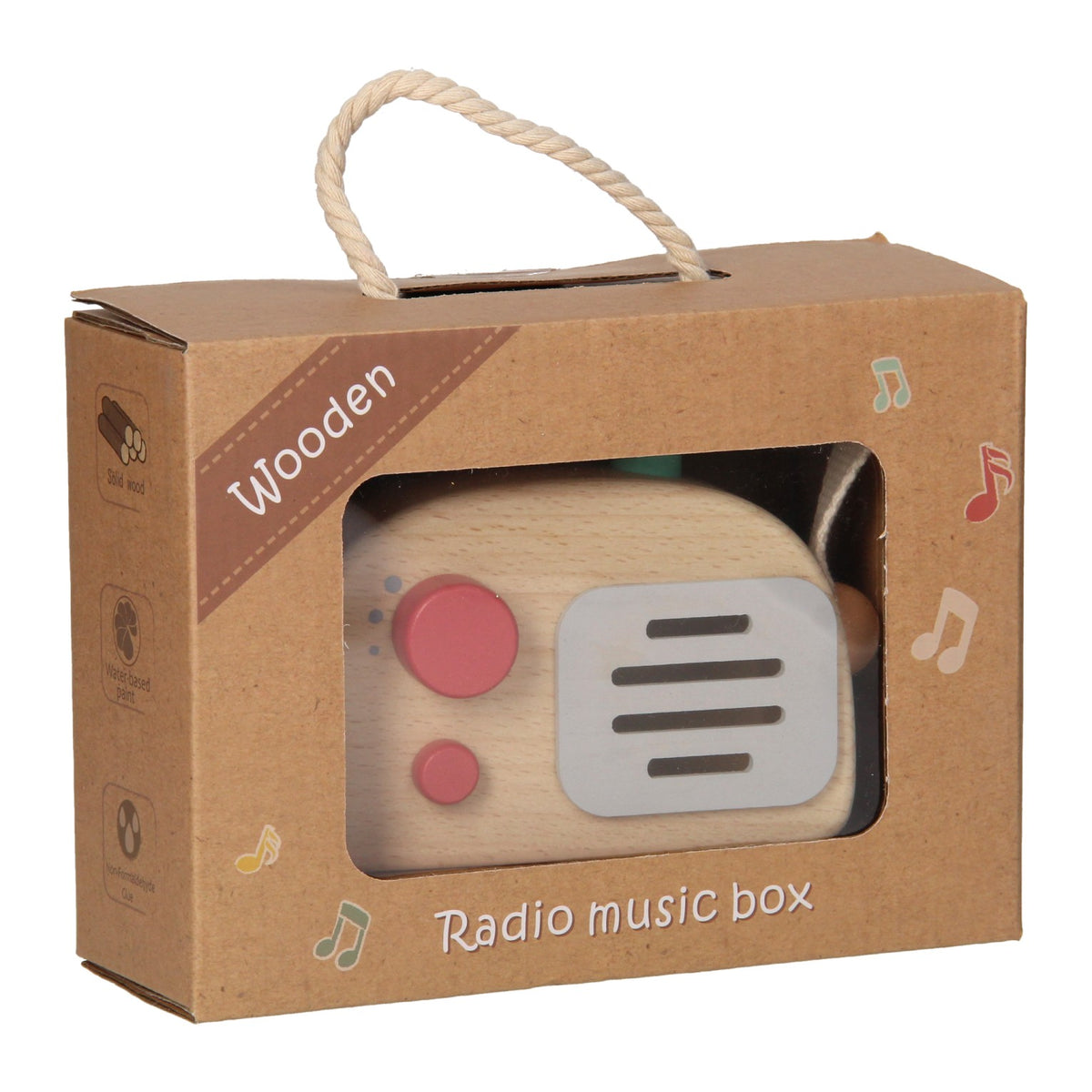 Houten radio - wit