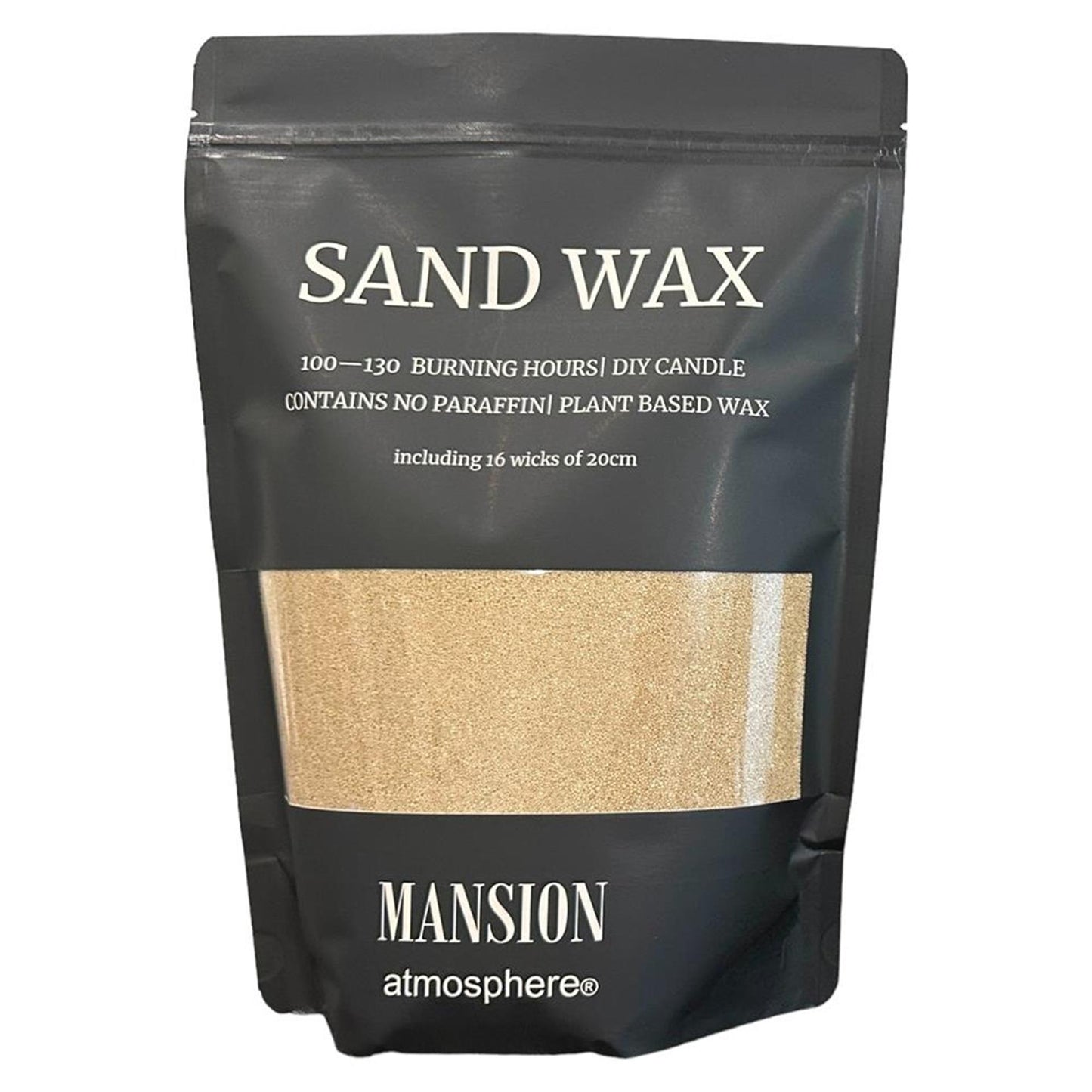 Mansion atmosphere sand wax bruin 1kg ziplock zak met 16 lonten