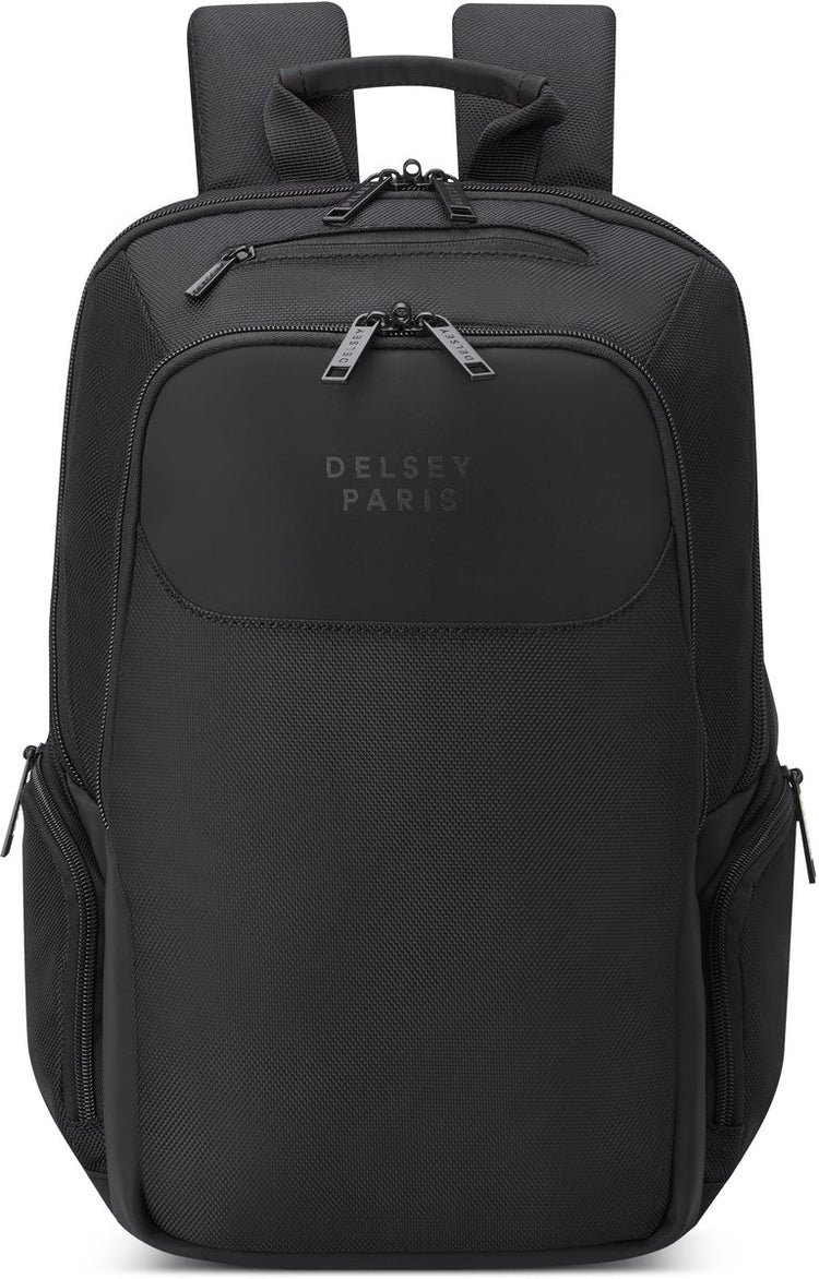 Delsey parvis plus laptoprugzak 13.3 inch – 15l – trolleyband – gerecycled polyester – black