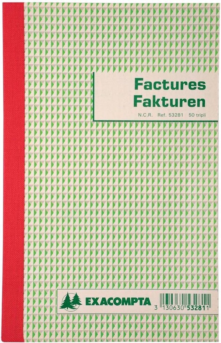 Exacompta factuur - 2 talig - 21 x 13,5 cm - tripli - 2 rings
