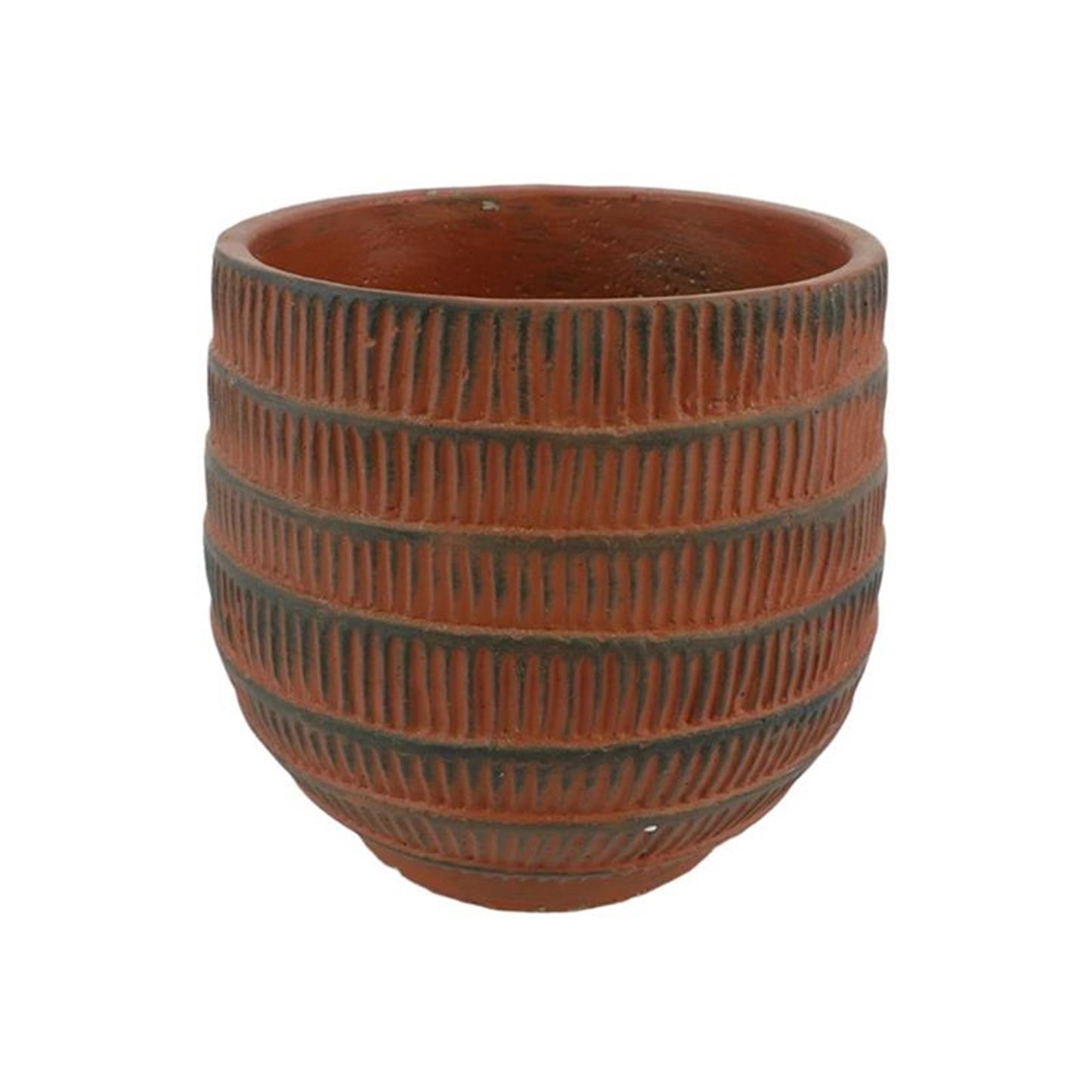 Hbx natural living bloempot cissane ã˜8xh7.5cm terracotta