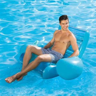 Summer waves opblaasbare stoel rocking lounge teal