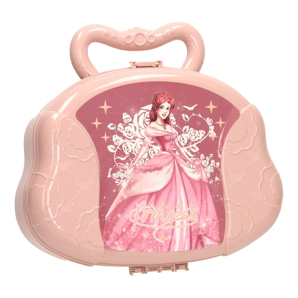 Beautycase kaptafel roze in speelkoffer