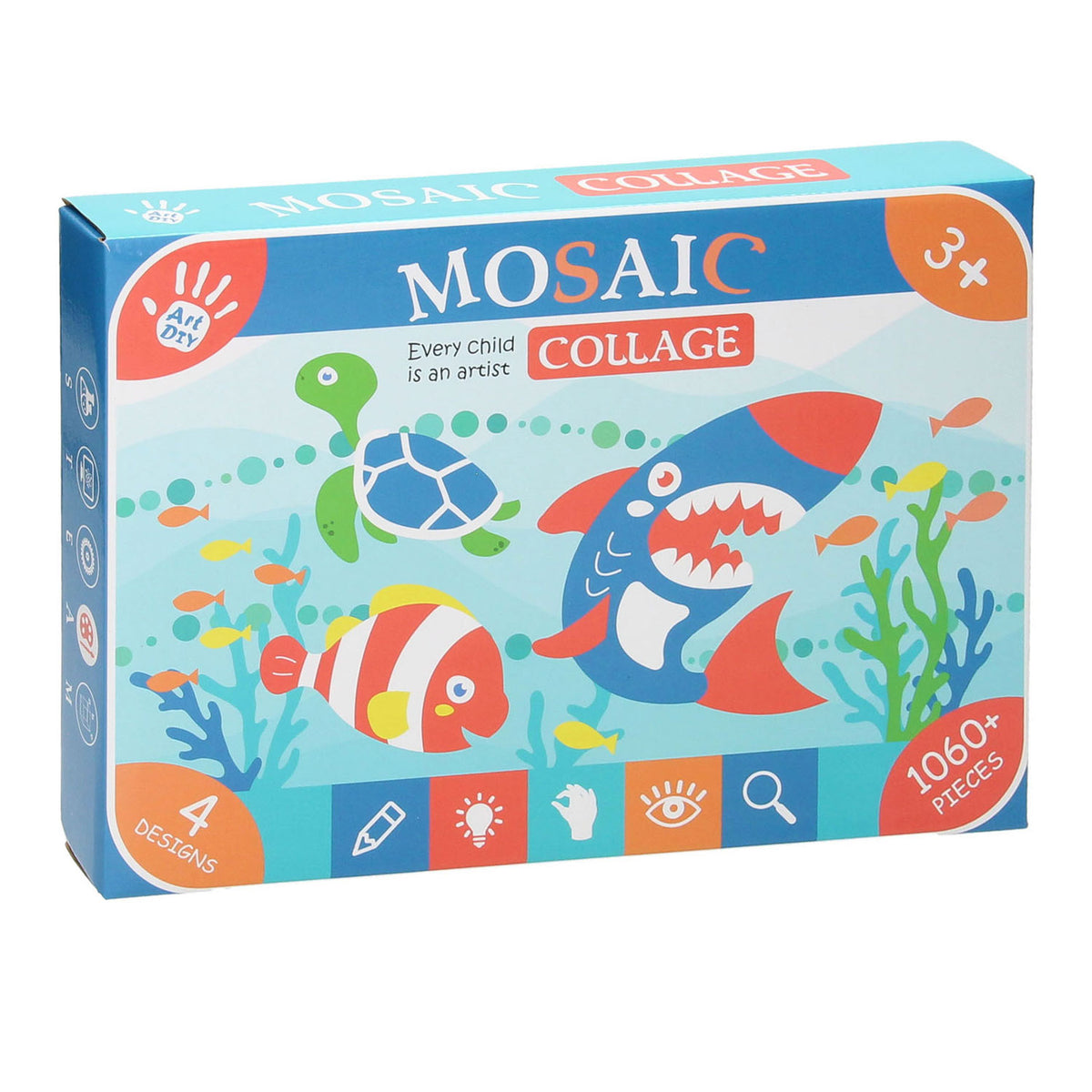 Mozaïek collage onderwaterwereld knutselset