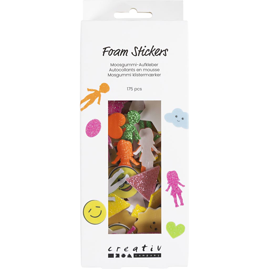Creativ company foam stickers lachgezicht - 175st.