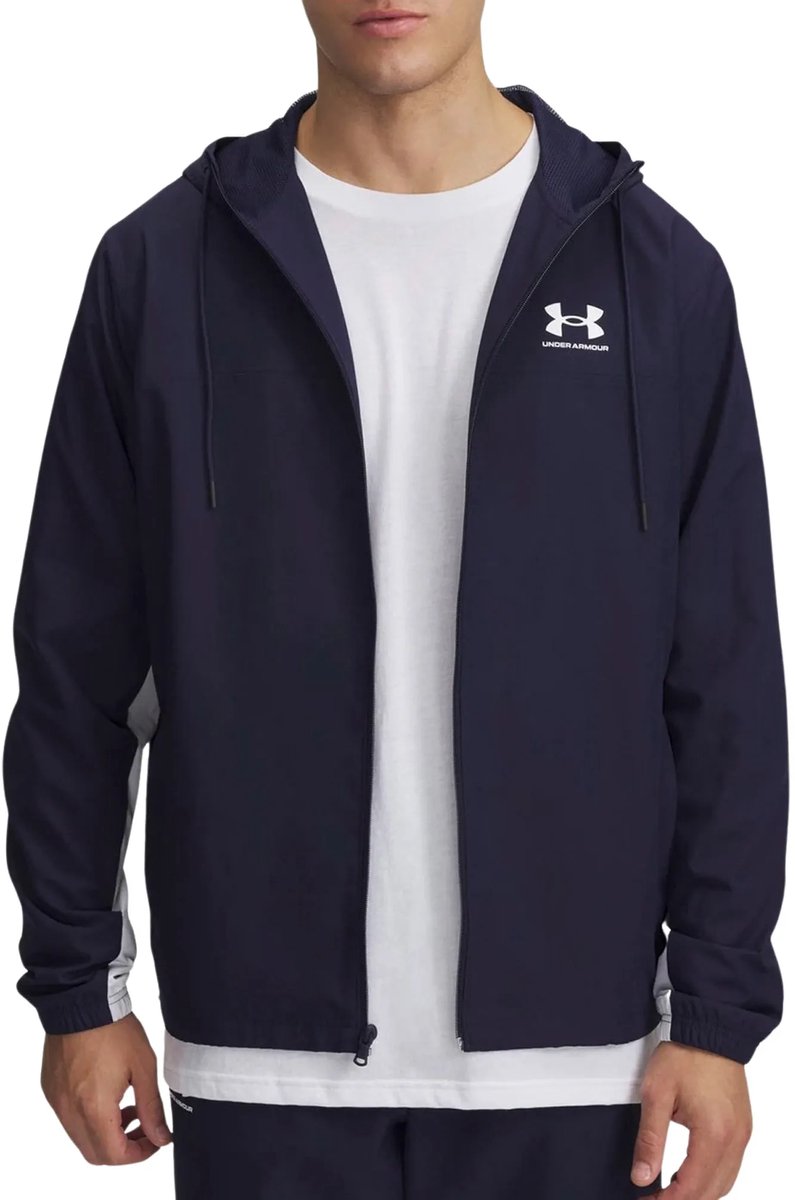 Under armour ua rival wvn windbreaker-blu heren sportkledingset - midnight navy - midnight navy - wit