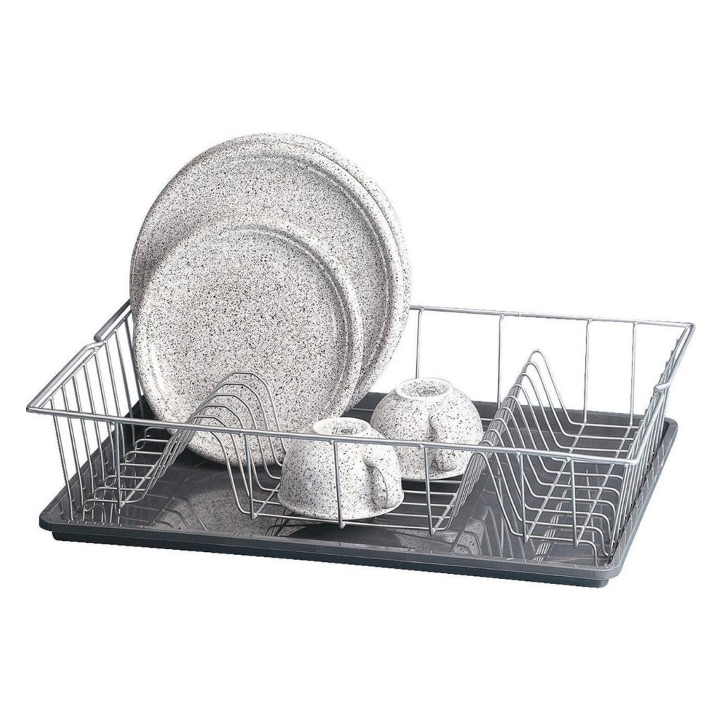 Metaltex colonia afdruiprek 48x30 cm zilver grijs