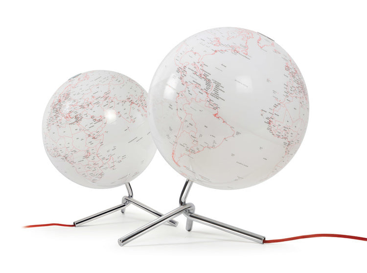 Atmosphere nr-0331nono-gb globe nodo 30cm diameter met verlichting wit rood