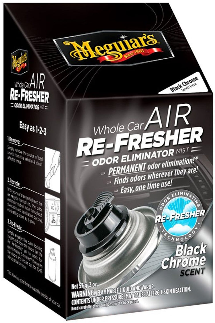 Meguiar's air re-fresher - black chrome auto luchtverfrisser - 59ml
