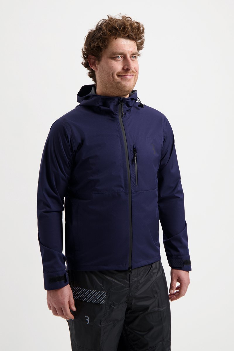 Bbb cycling rainshield explorer fietsjas - waterafstotend fietsjack heren dames - commuter fietsjack - donker blauw - maat xxxl - bbw-450