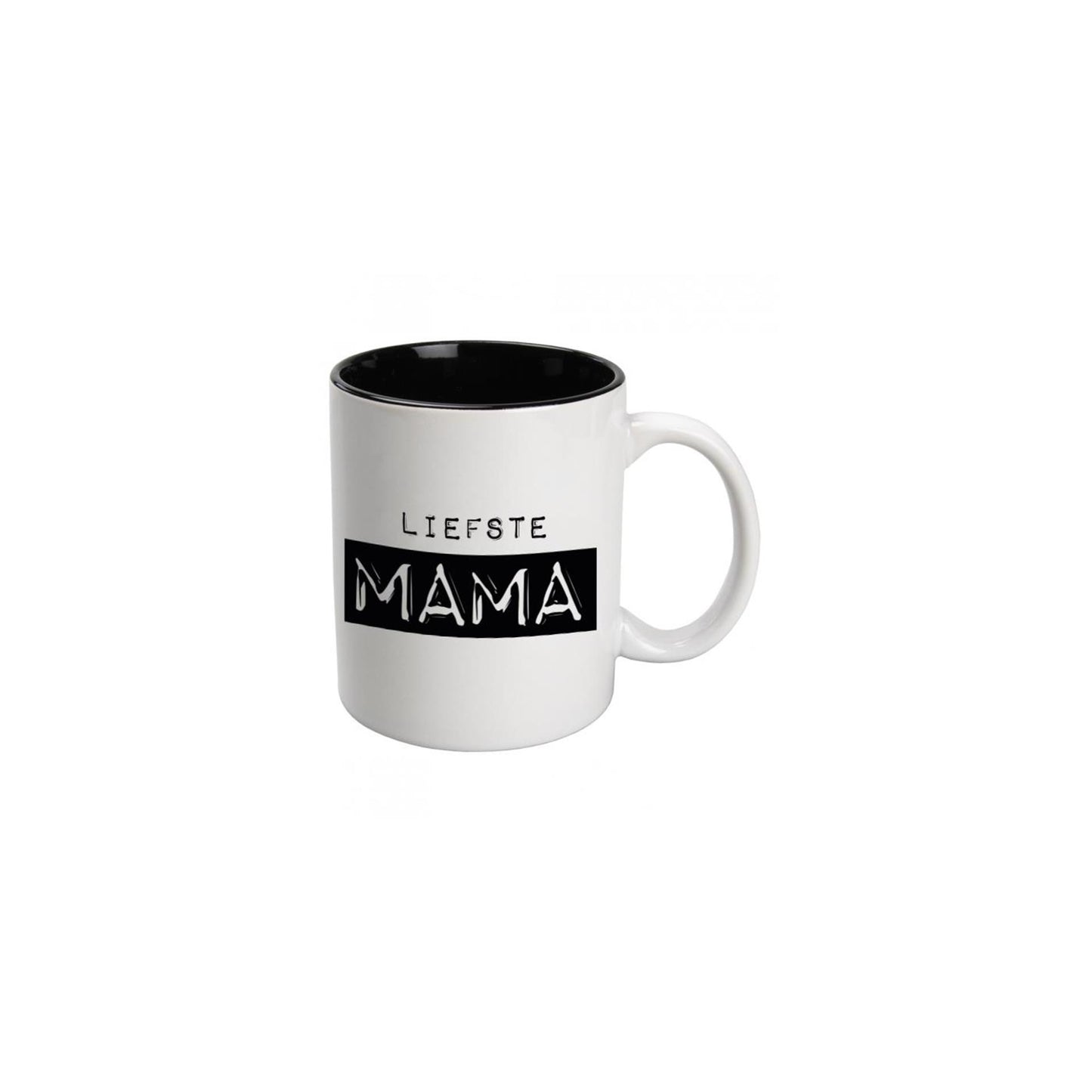 Paperdreams mok black white - mama