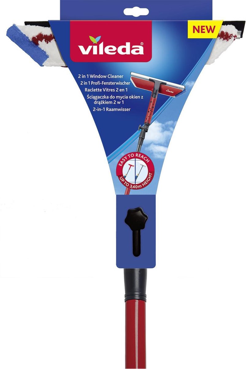 Vileda vensterwisser 2in1 met steel