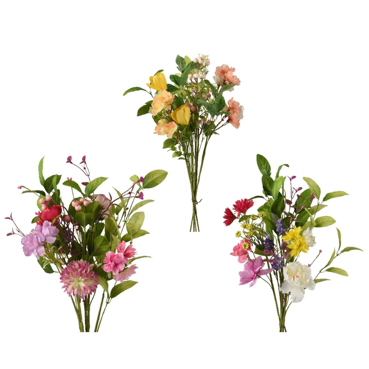 Decoris kunstbloemen zomerboeket h70cm