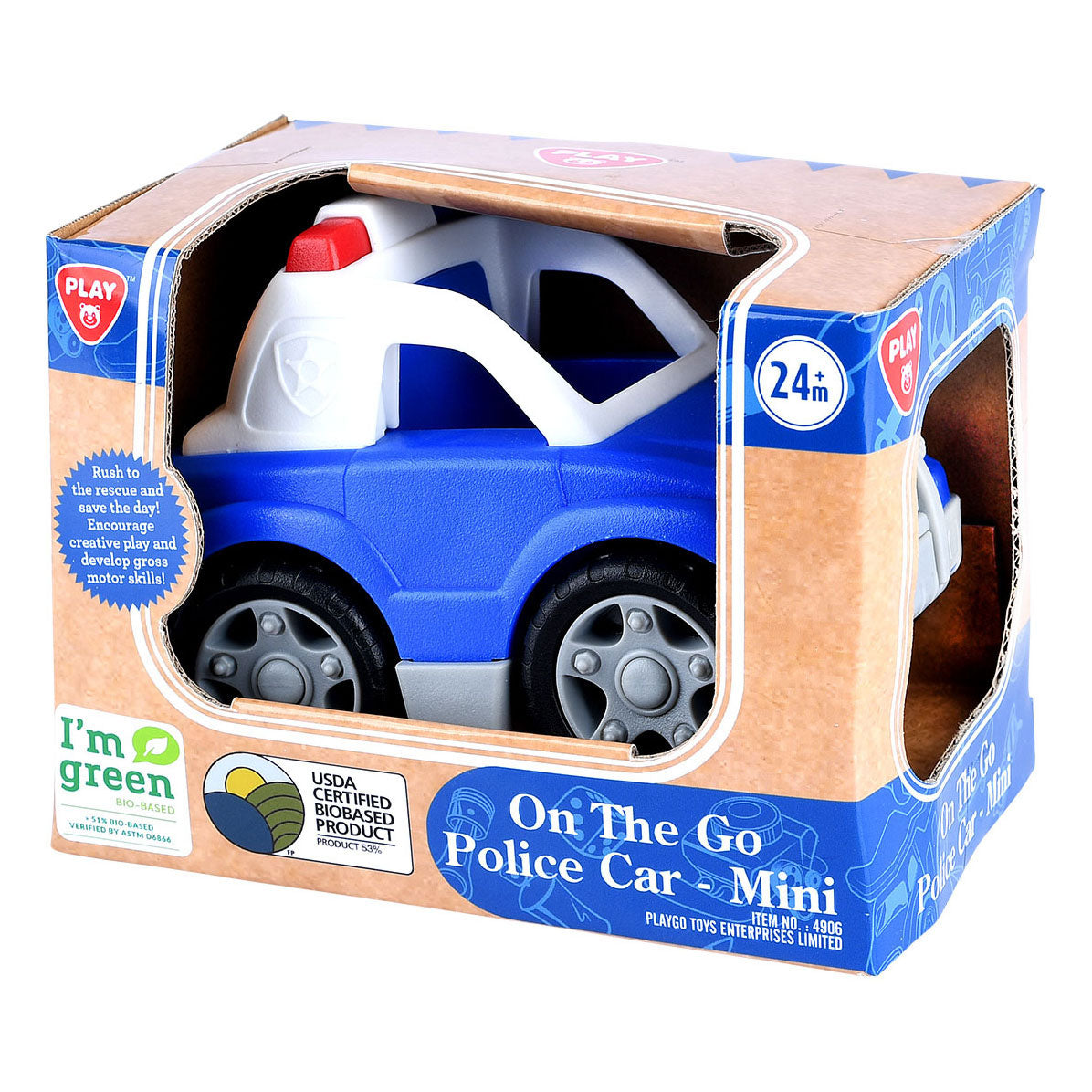 Playgo biobased politieauto - 12cm