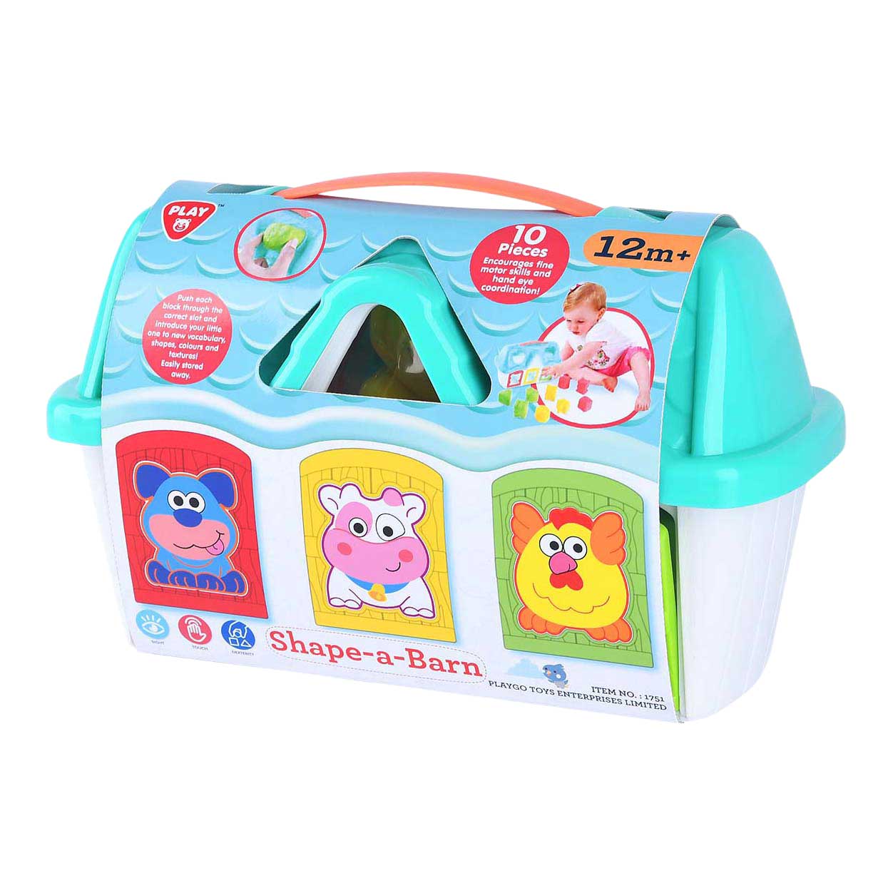 Playgo boerderij vormenstoof - 10dlg.