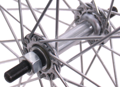 Voorwiel 28 x 1 1 2 - aluminium ryde velg - verchroomde naaf - zwart