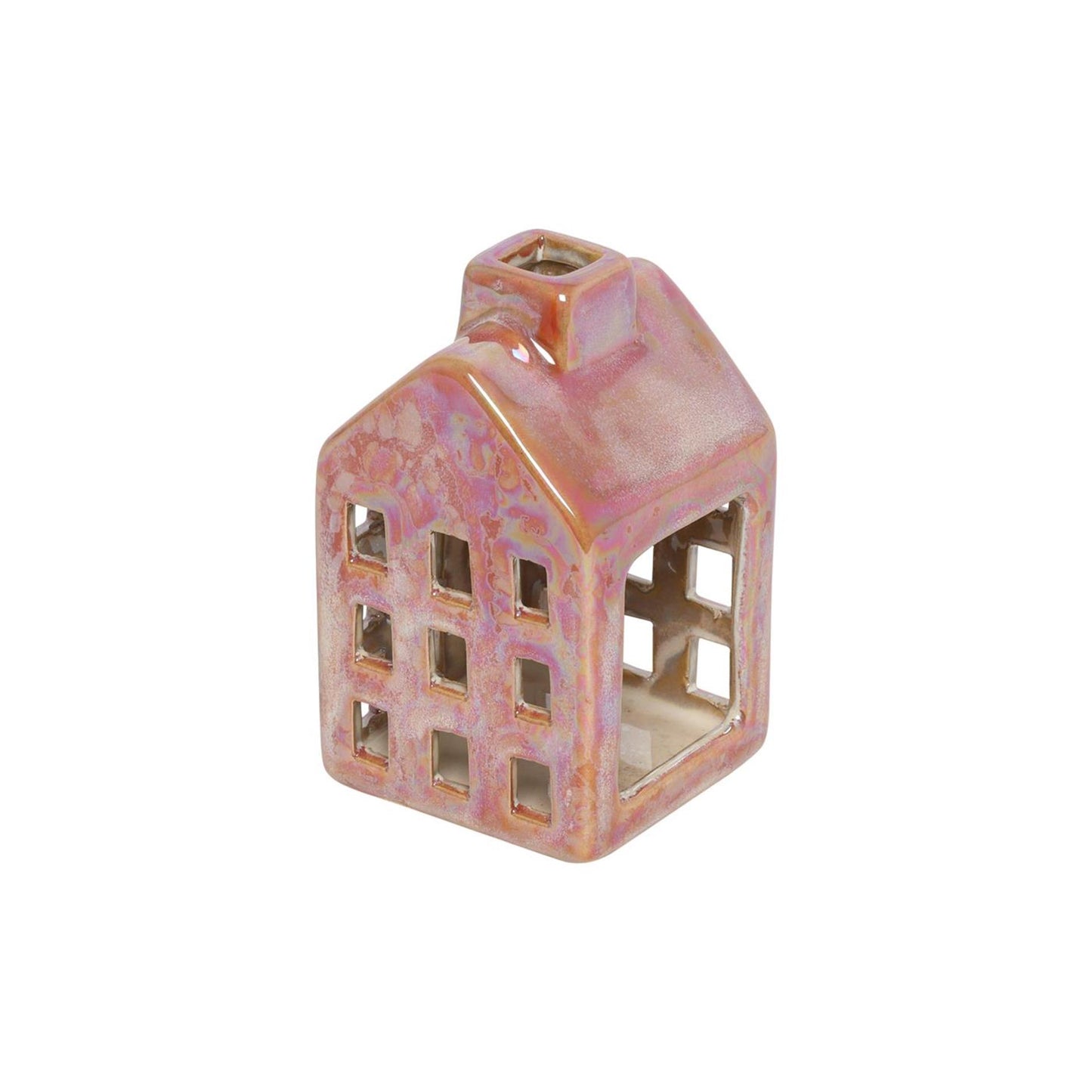 Countryfield donte theelicht huis rood 6x6x10cm