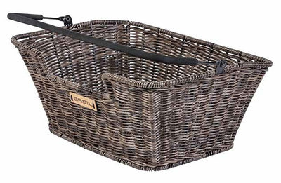 Basil Capri Rattan Look - fietsmand - achterop - bruin