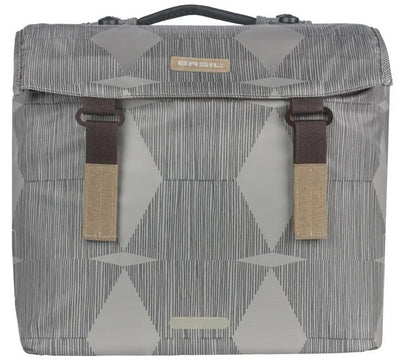 Basil dubbele fietstas elegance mik 40 - 49 liter - chateau taupe