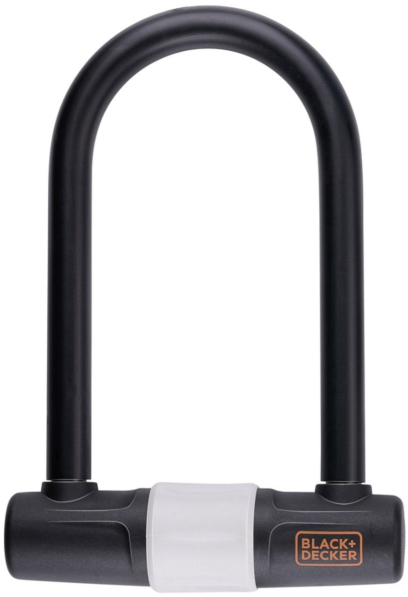 Black+decker beugelslot - fietsslot scooterslot motorslot - 14 x 25 cm - 3 reservesleutels