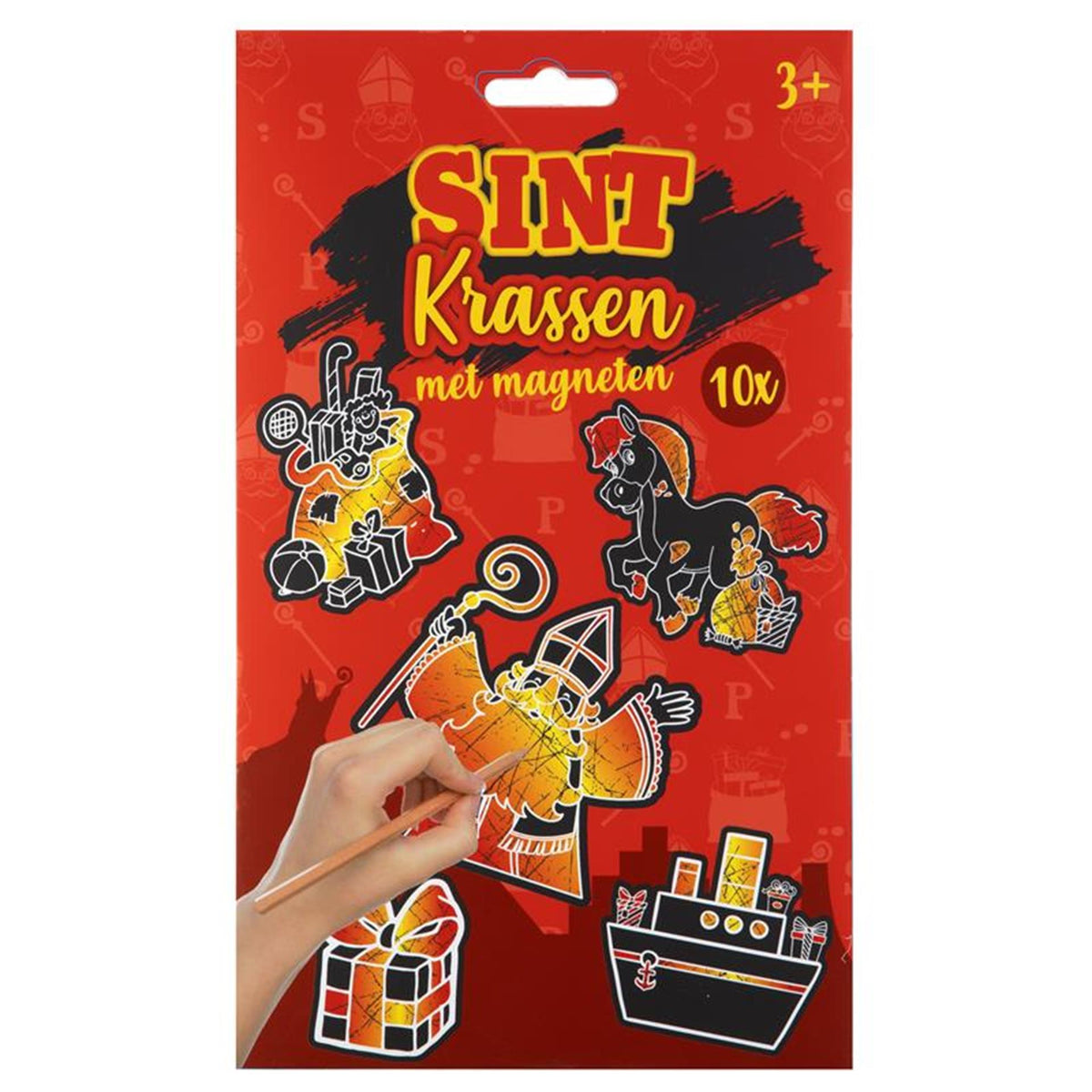 Grafix sint magneten krassen 8 stuks op blister