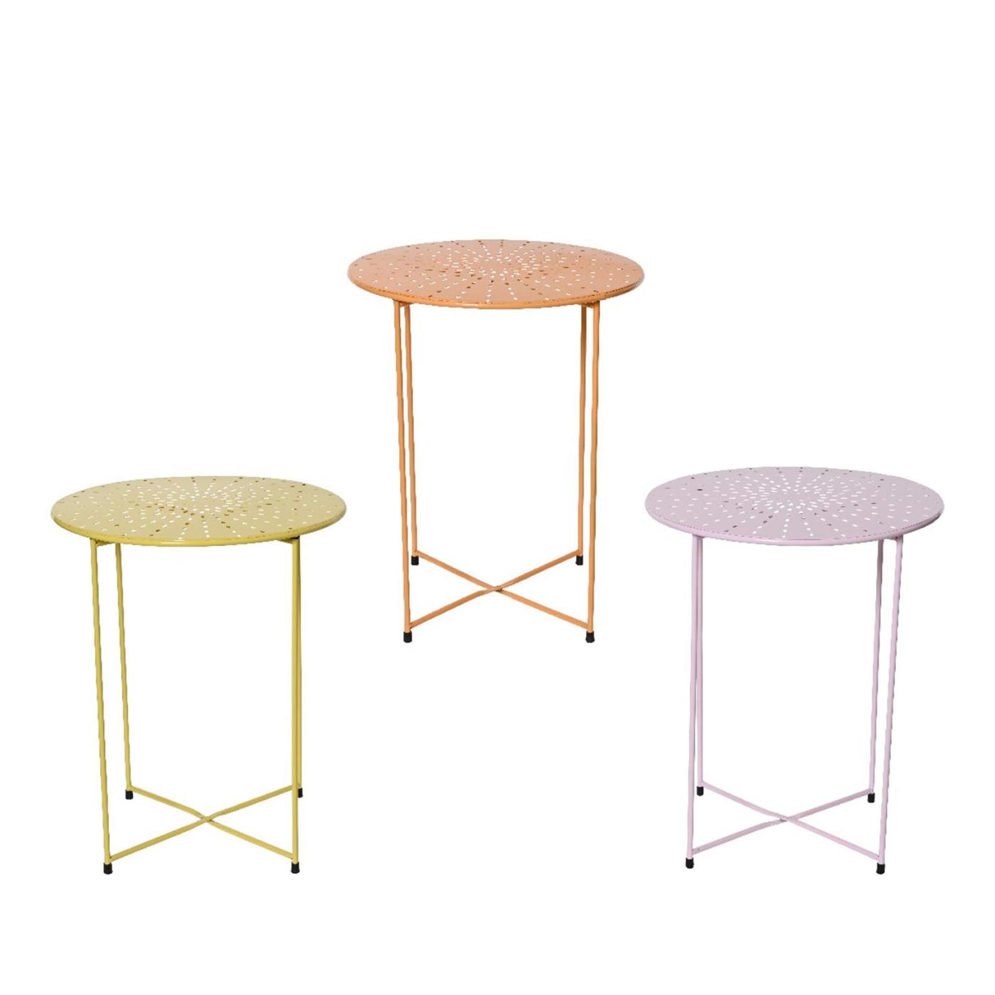 Decoris sidetable ijzer indoor ø40cm x h.48cm pastelkleur